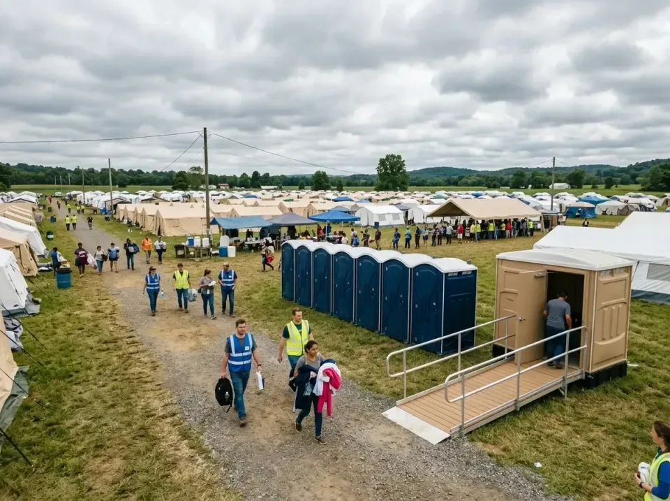 disaster-relief-camp-restrooms-010 — frequently asked questions, Dumpster & Portable Bathrooms Rental in The Village of Indi…